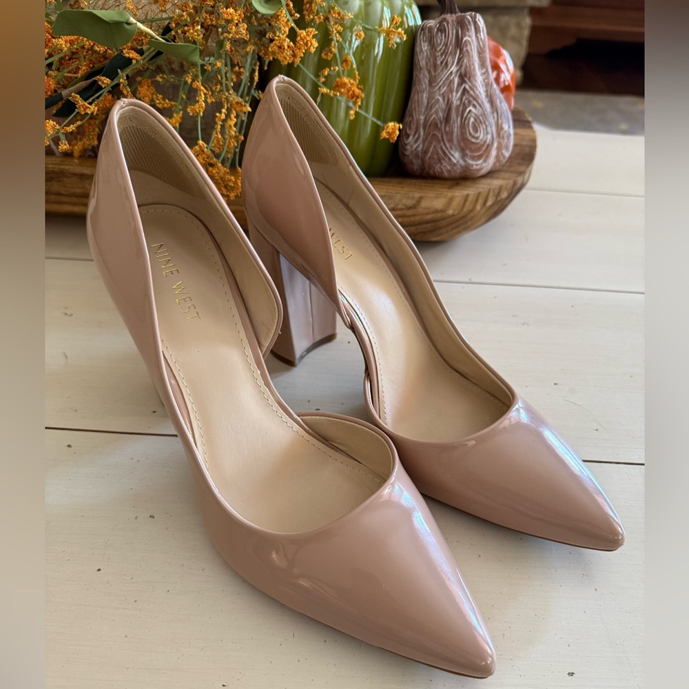 Nine West Tan Pointed Toe Heels